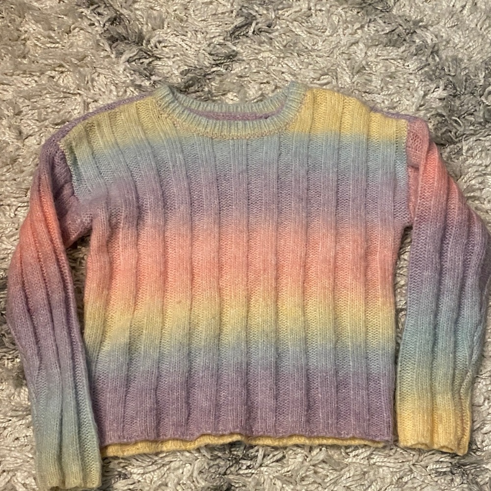 Kids Rainbow Striped Sweater